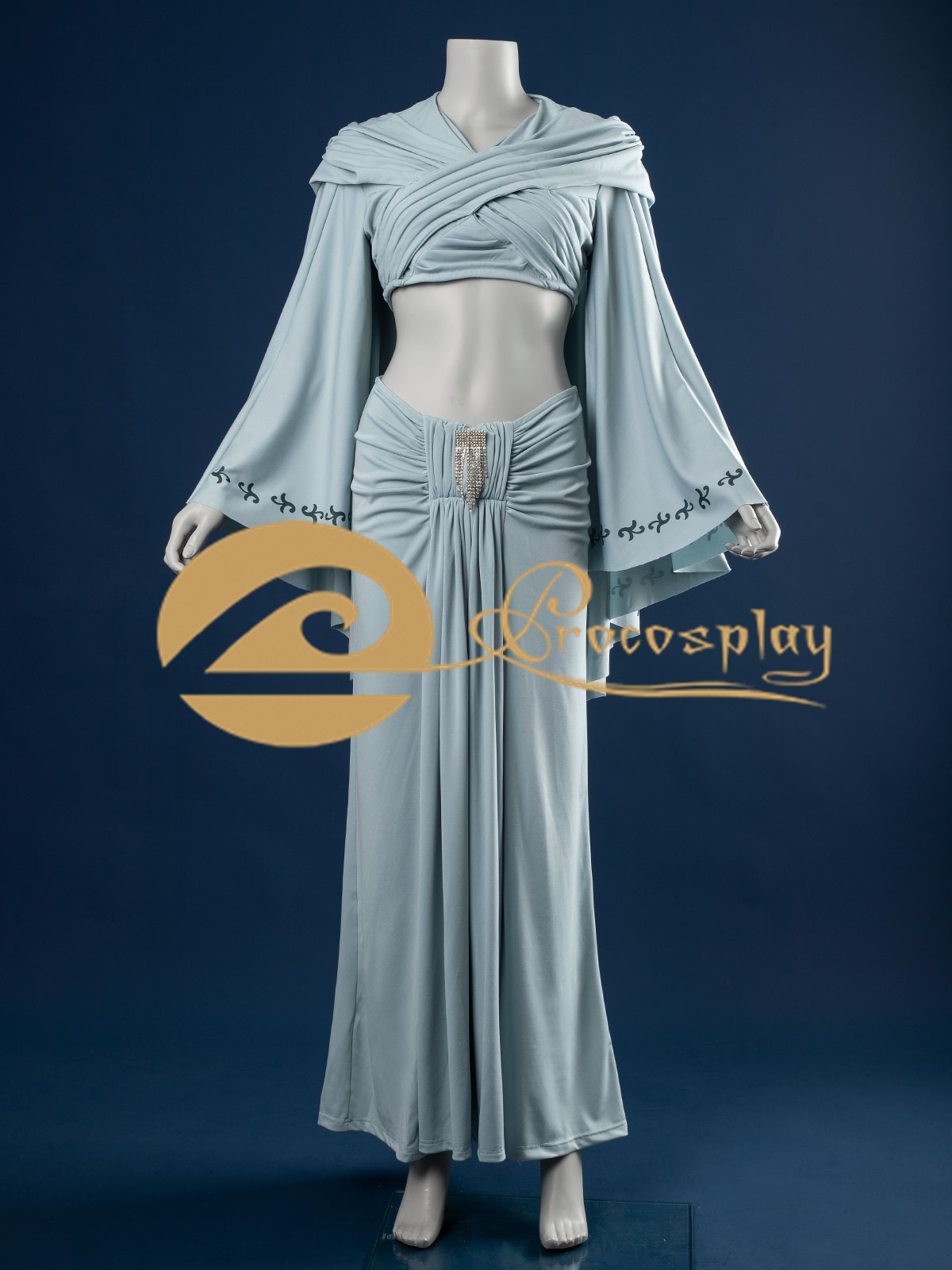 Home Cinema Lighting - Kostum Cosplay Padme Amidala Pakaian Biru