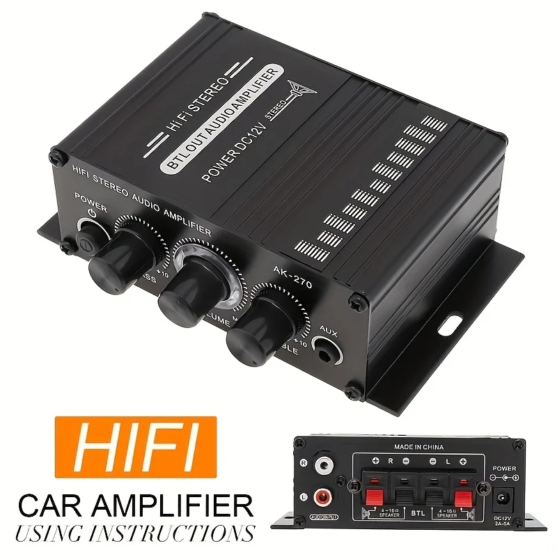 Home Cinema Beamer - AK-270 400W Amplifier Daya Mini 12V/24V