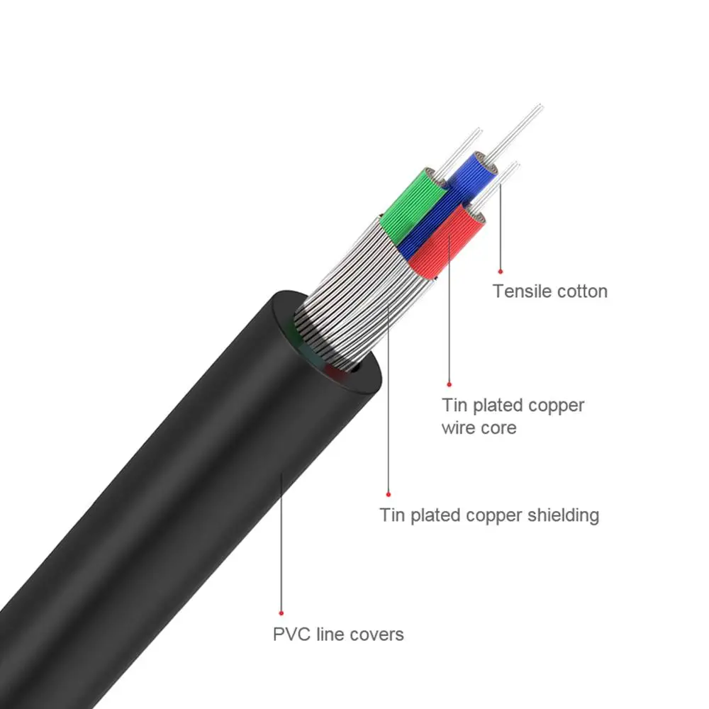 Kabel RCA QGeeM 2RCA ke 3.5mm, - Home Cinema Beamer ulasan dan harga