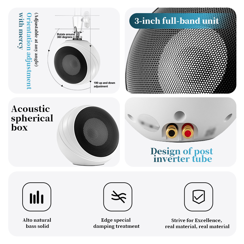 Oupushi dipasang di langit-lan - Wall Mount Speaker ulasan dan harga