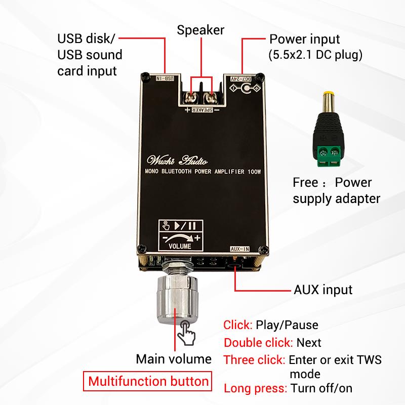 Modul Penguat Daya Audio Bluet - Home Cinema Beamer ulasan dan harga