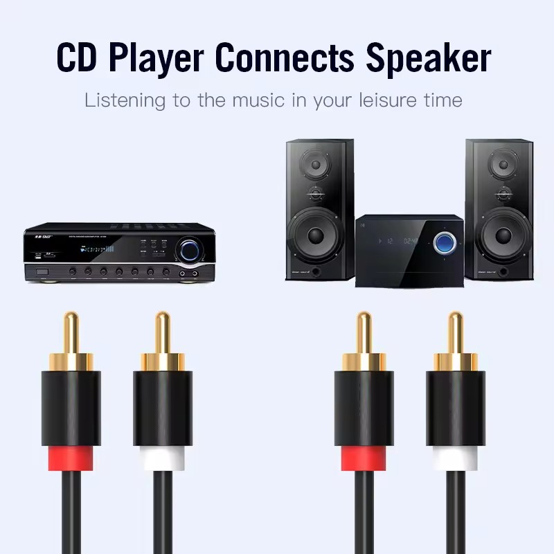 Kabel RCA Stereo HIFI 2RCA Ke  - Home Cinema Beamer ulasan dan harga