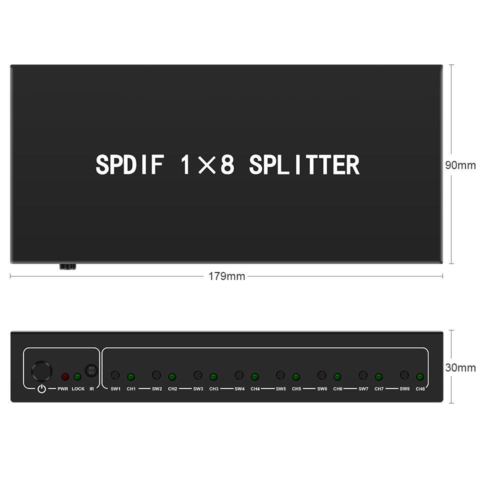 Pemisah Audio optik, 1 in 8 Ou - Home Cinema Beamer ulasan dan harga