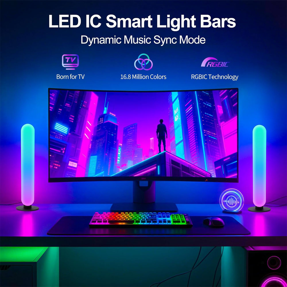 1/2/3 Buah Lampu LED Pintar, L - Home Cinema Lighting ulasan dan harga
