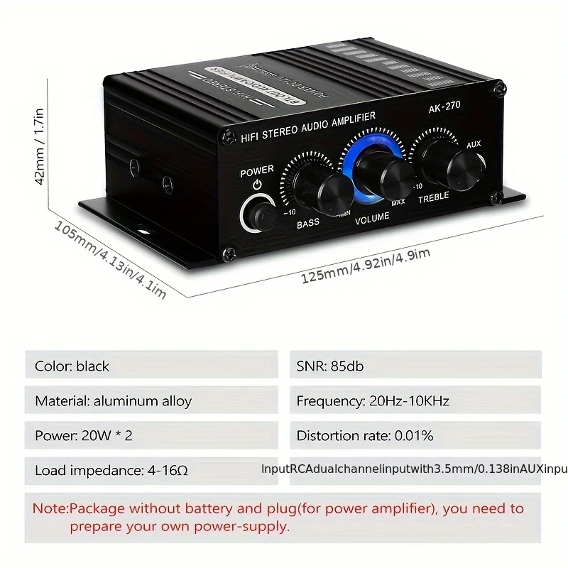 AK-270 400W Amplifier Daya Min - Home Cinema Beamer ulasan dan harga